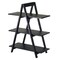 Contemporary Home Living 38.25" Black Unique Aaron A-Frame Decorative Shelf
